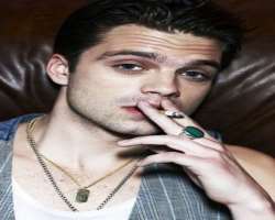 Sebastian Stan smoking